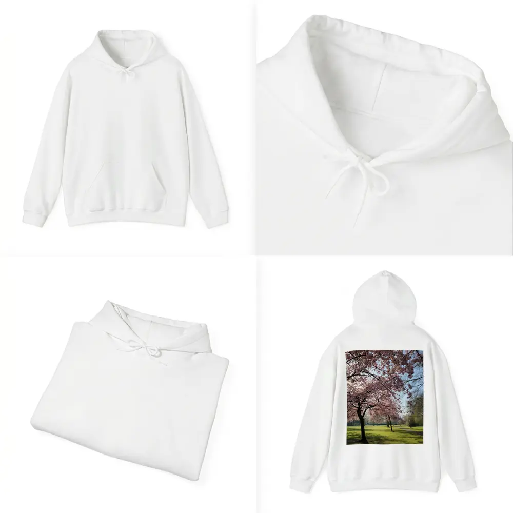 Cherry Blossom Trees in Sunny Park – Hoodies