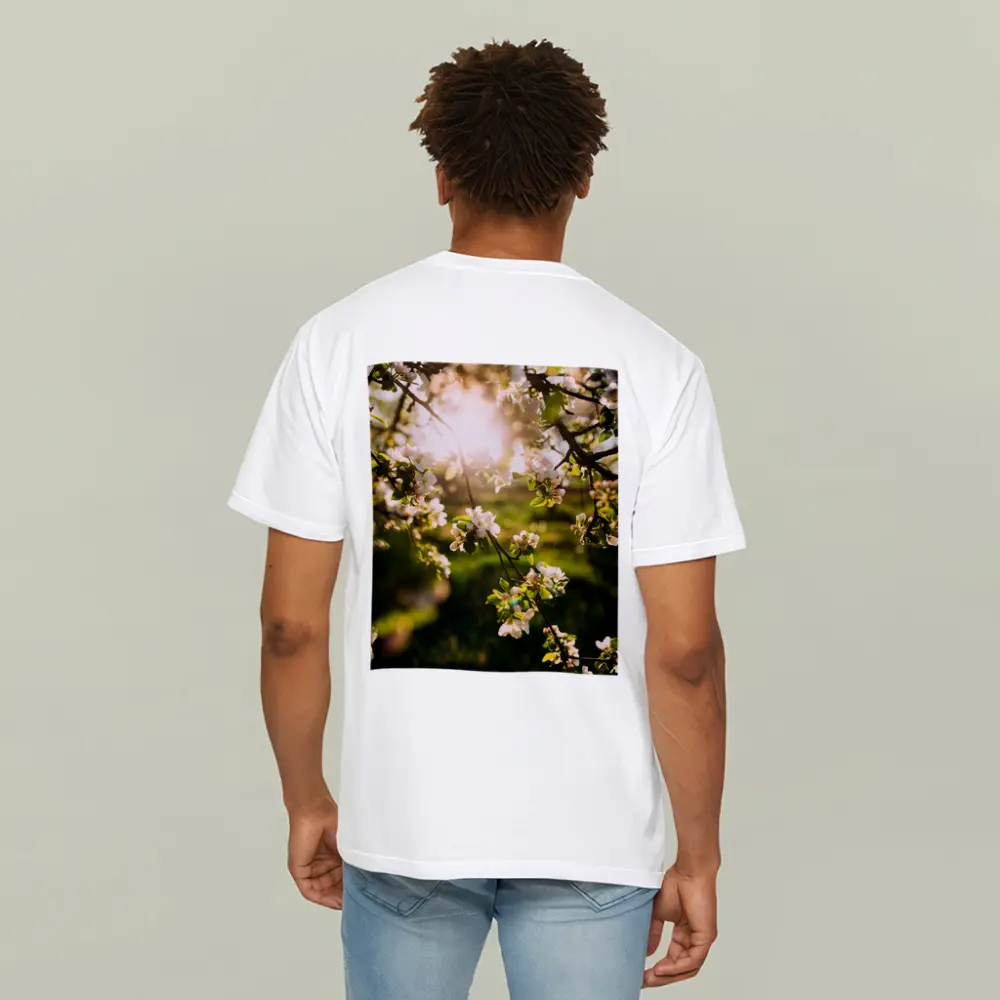 Apple Blossom Branches Sun Flare Spring – T-Shirts