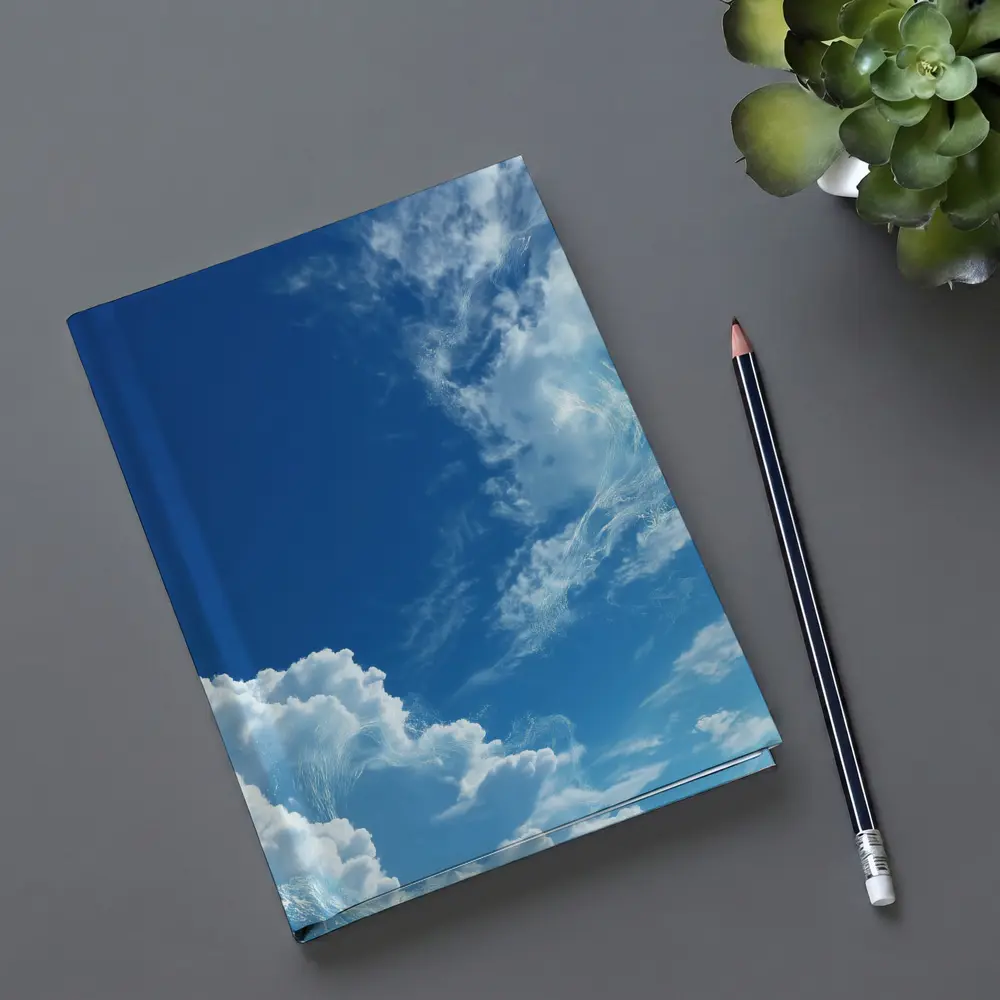 Blue Sky White Clouds Aerial View – Notebooks