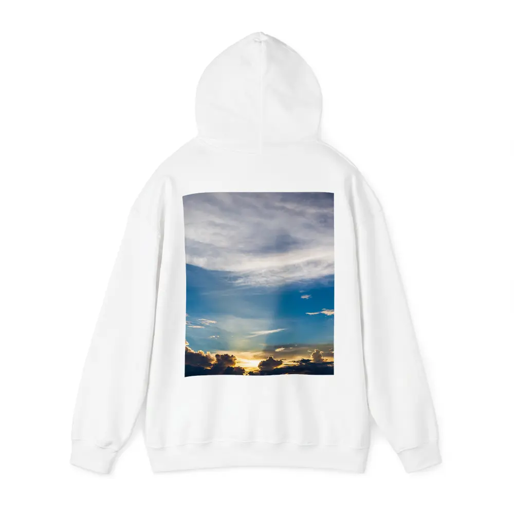Blue Sky Sunset Golden Clouds Drama – Hoodies