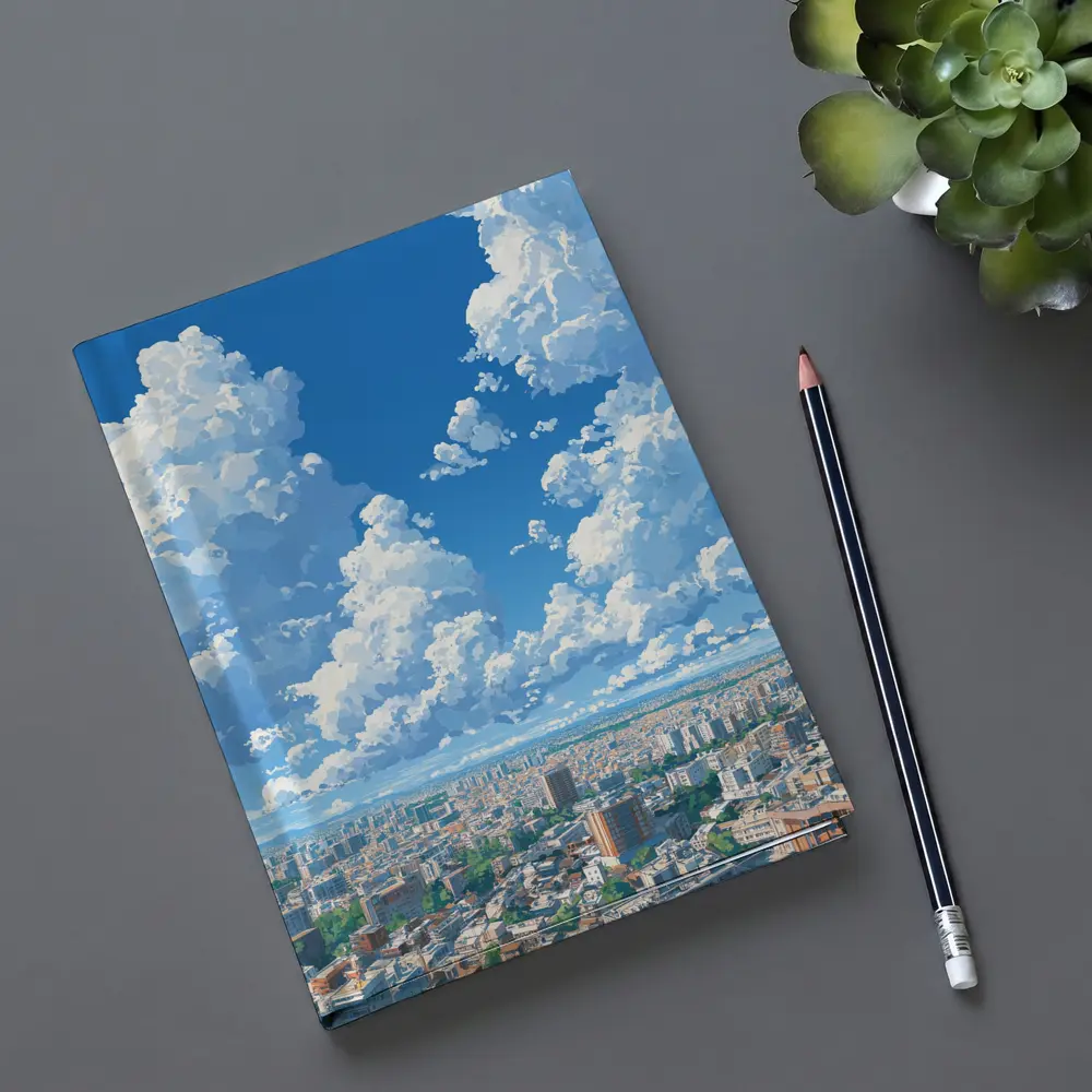 Anime City Skyline Blue Summer Sky – Notebooks