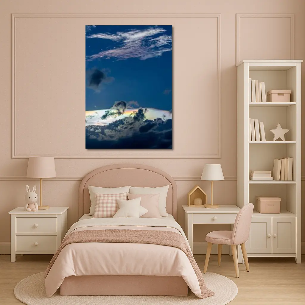 Iridescent Clouds Deep Blue Sky Photography – Wall Art