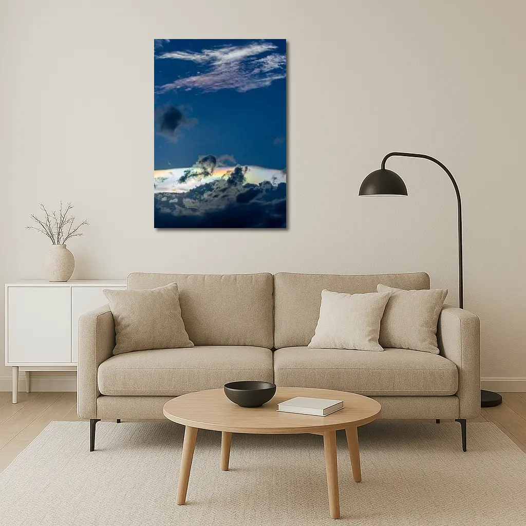 Iridescent Clouds Deep Blue Sky Photography – Wall Art
