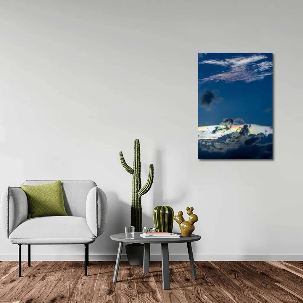 Iridescent Clouds Deep Blue Sky Photography – Wall Art
