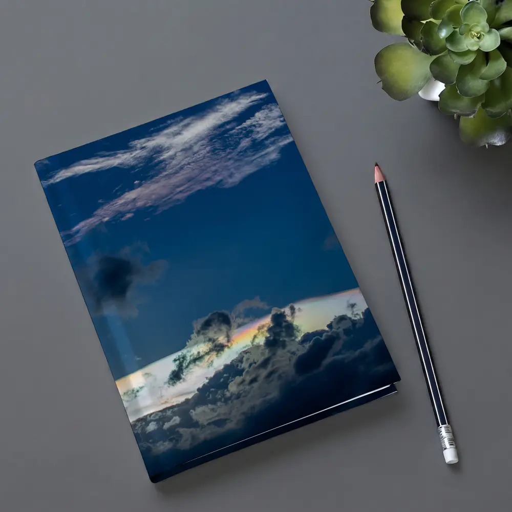 Iridescent Clouds Deep Blue Sky Photography – Notebooks