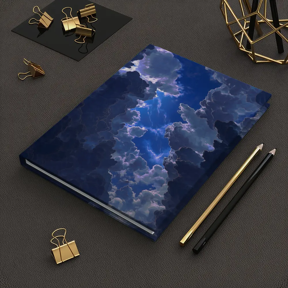 Dark Blue Storm Clouds Breaking Open Sky – Notebooks