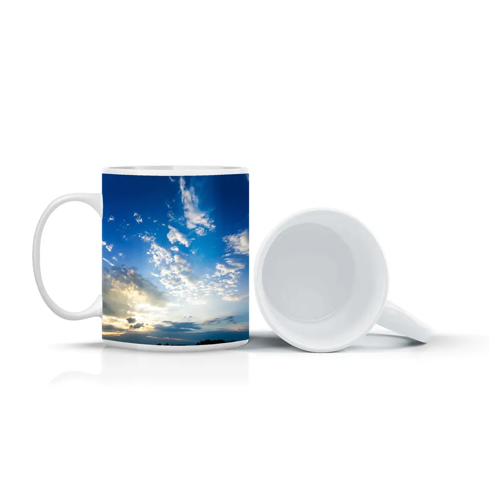 Golden Sunset Sky Over Calm Lake – Mugs