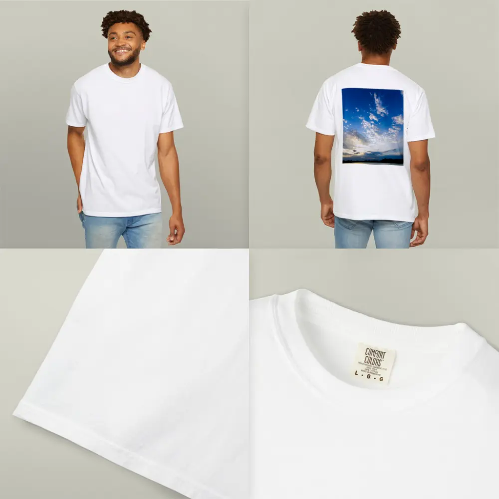 Golden Sunset Sky Over Calm Lake – T-Shirts