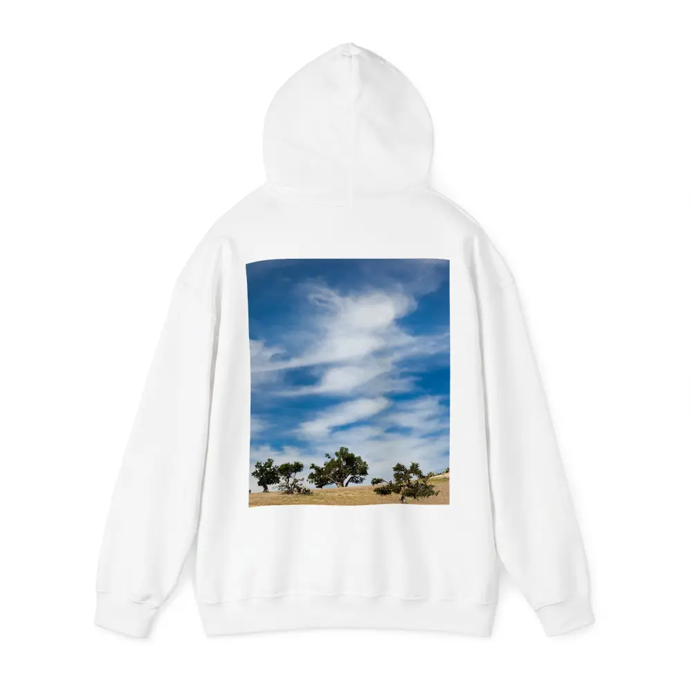 Argan Trees Under Blue Wispy Sky – Hoodies