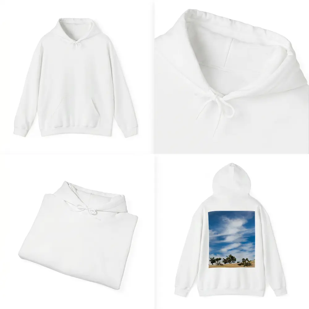 Argan Trees Under Blue Wispy Sky – Hoodies
