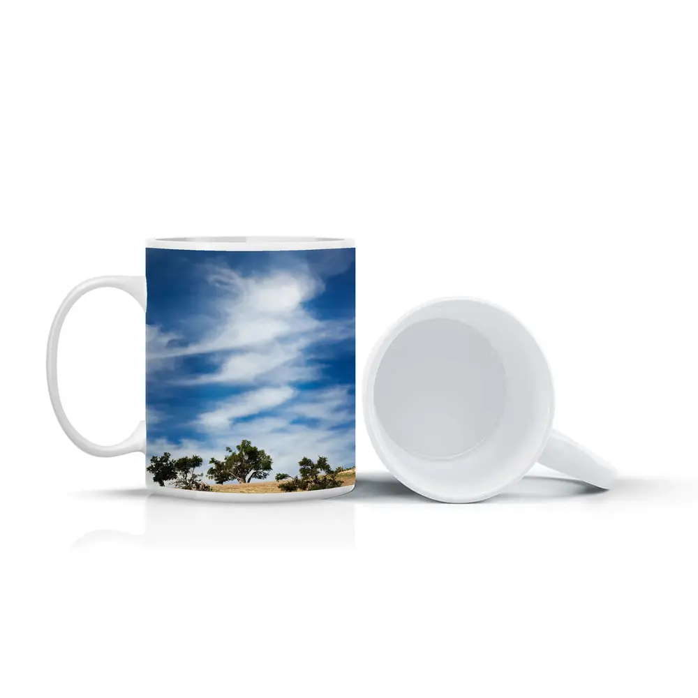Argan Trees Under Blue Wispy Sky – Mugs
