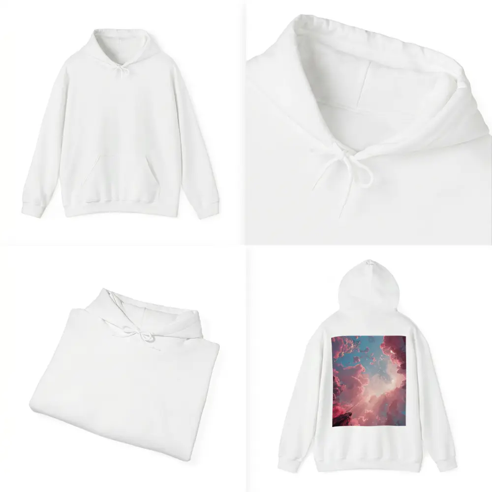 Pink Fantasy Sky Surreal Crystal Landscape – Hoodies