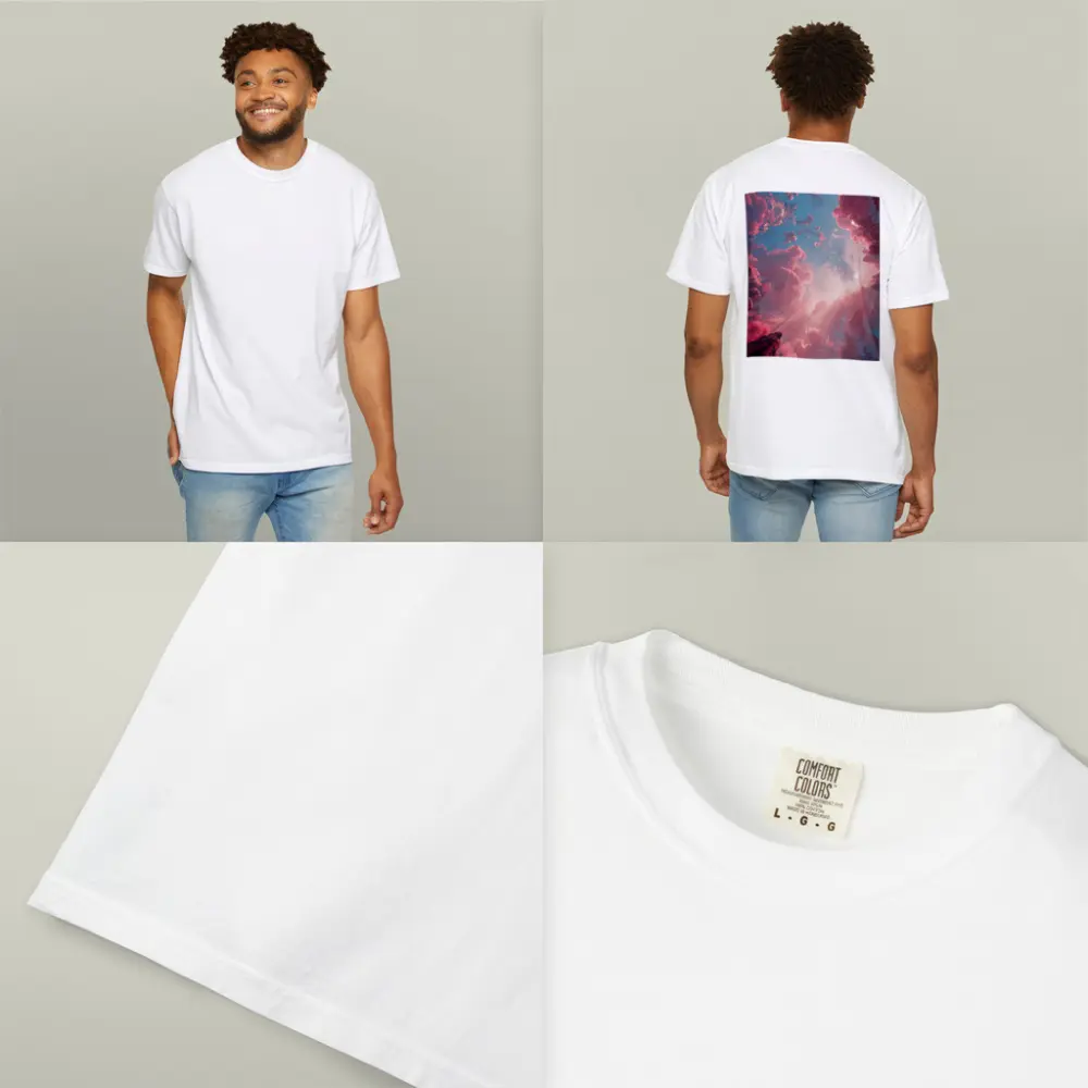 Pink Fantasy Sky Surreal Crystal Landscape – T-Shirts