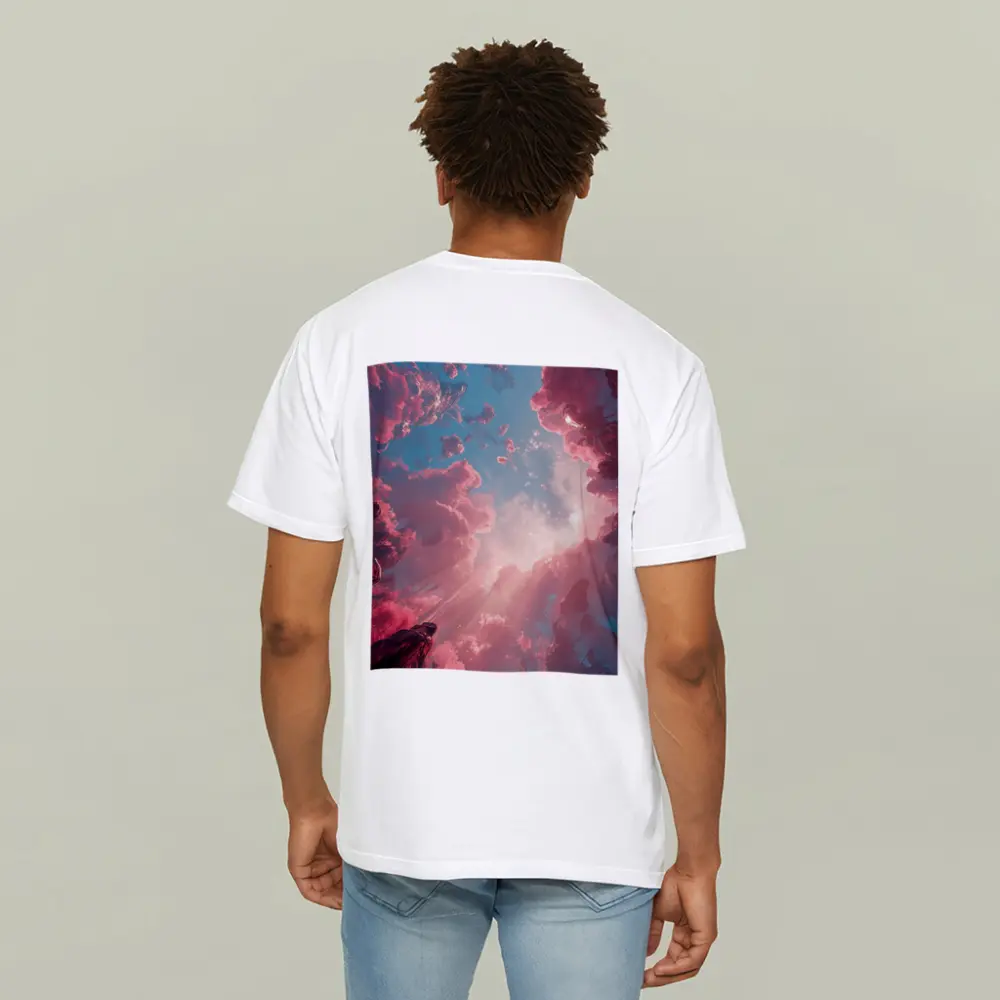 Pink Fantasy Sky Surreal Crystal Landscape – T-Shirts