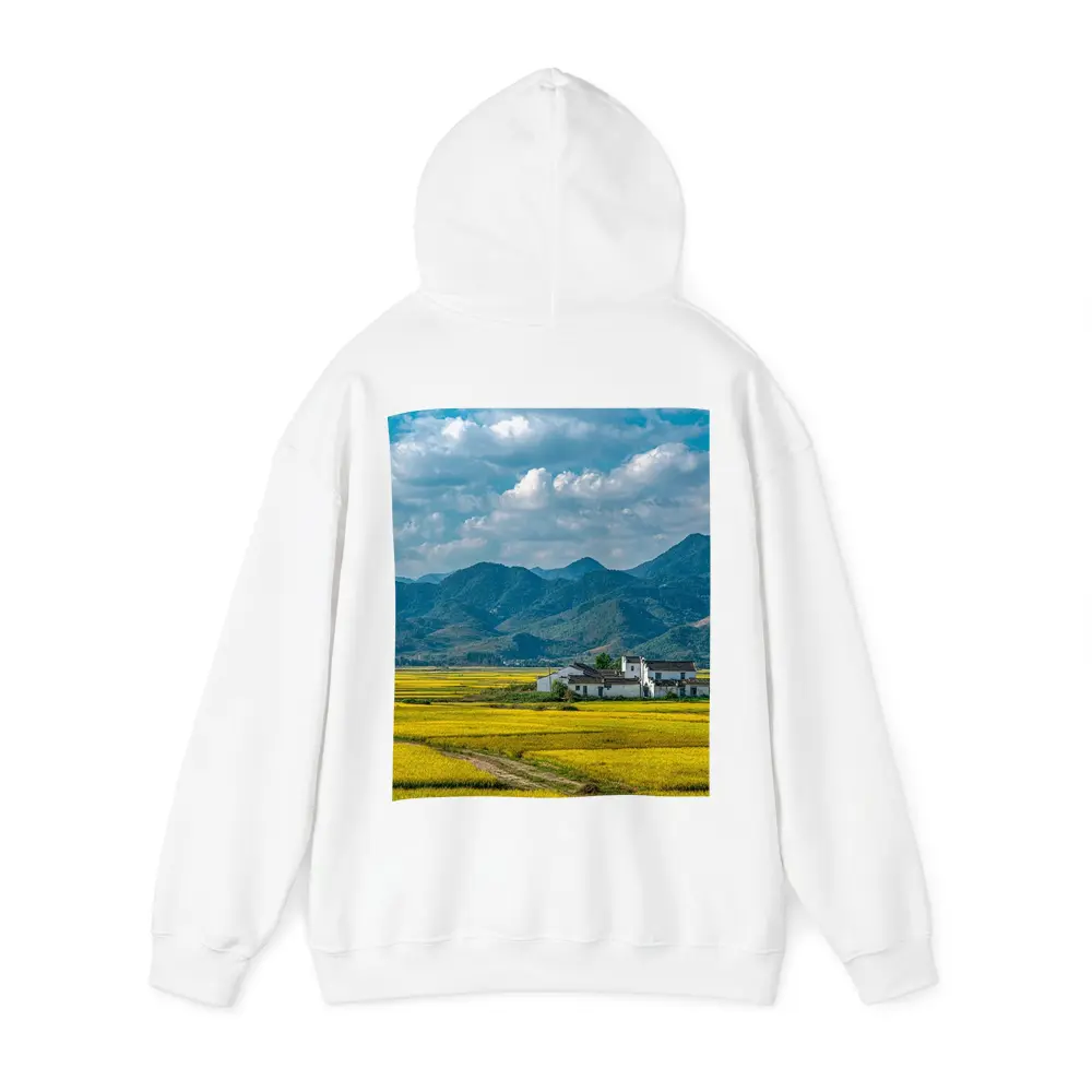 Golden Rice Fields Mountains Rural China – Hoodies