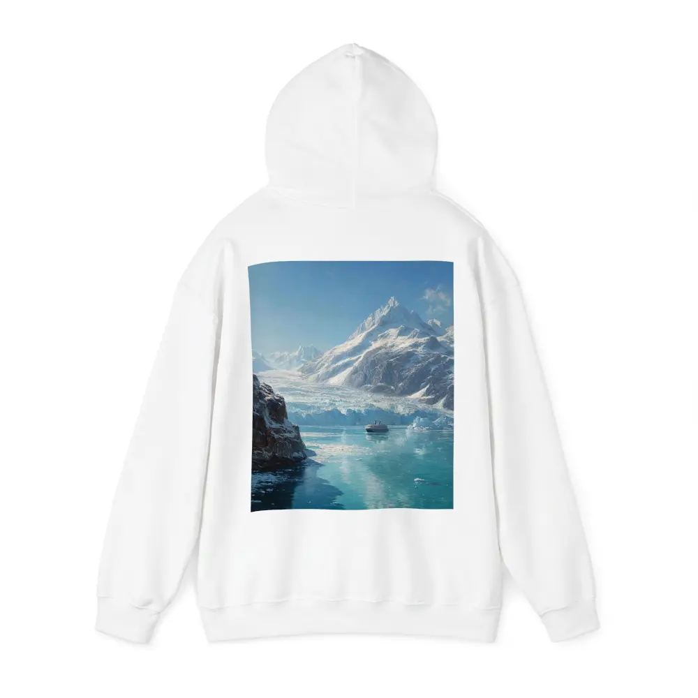 Cruise Ship Glacier Bay Alaska Oil Painting – Hoodies