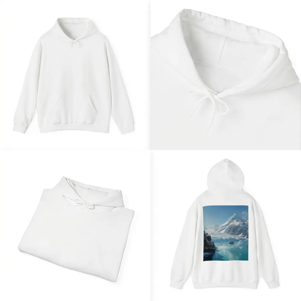 Cruise Ship Glacier Bay Alaska Oil Painting – Hoodies
