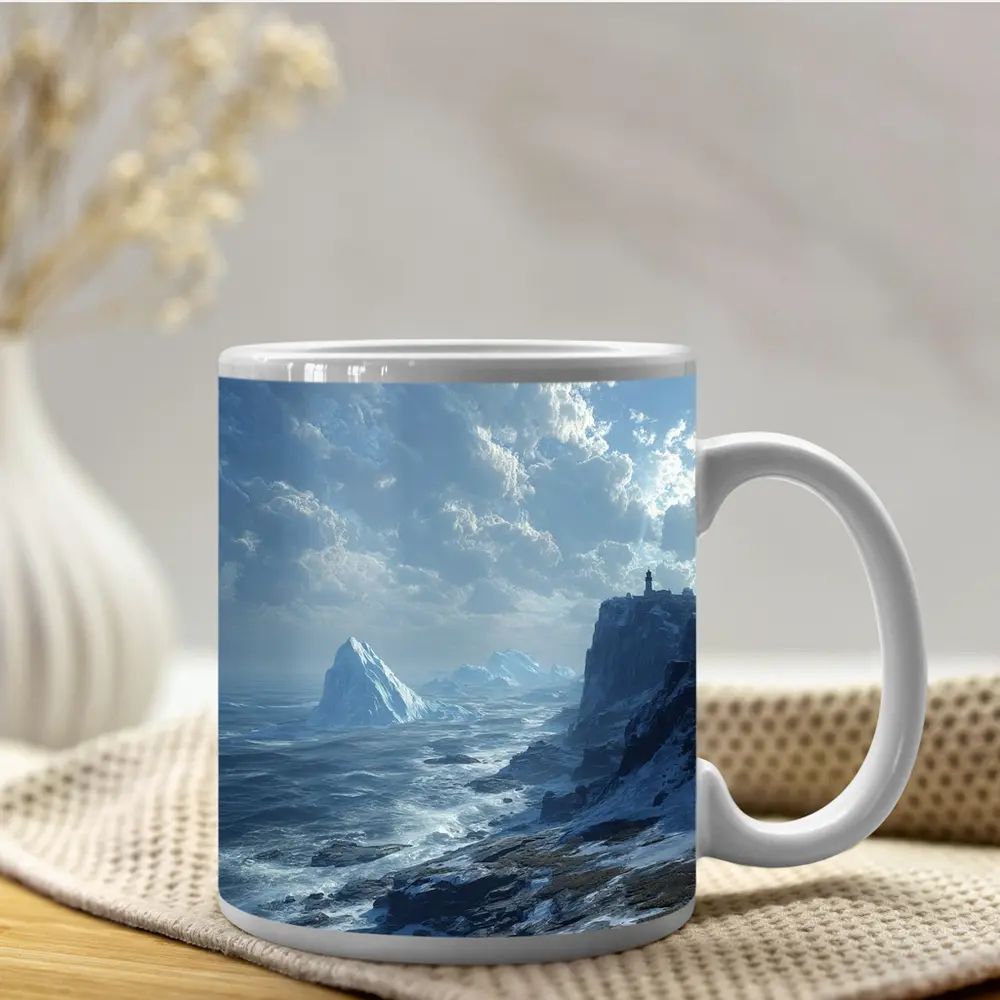Arctic Cliffs Iceberg Ocean Winter Landscape – Mugs