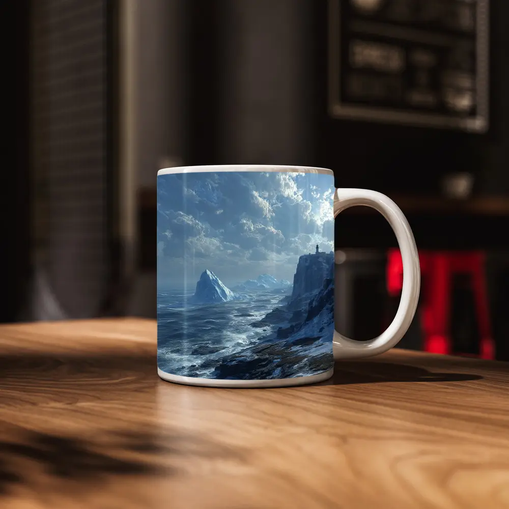 Arctic Cliffs Iceberg Ocean Winter Landscape – Mugs