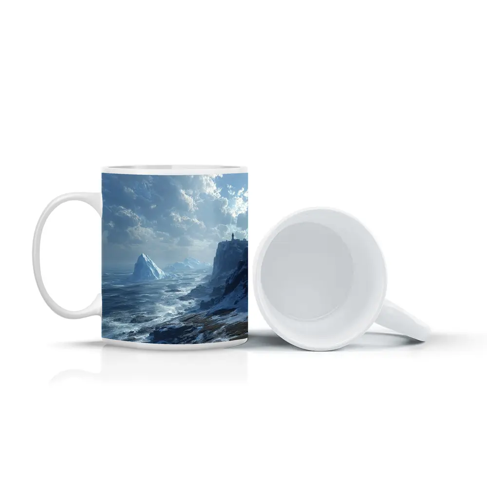 Arctic Cliffs Iceberg Ocean Winter Landscape – Mugs