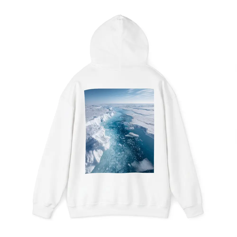 Arctic Ice Sheet Cracking Blue Frozen Landscape – Hoodies