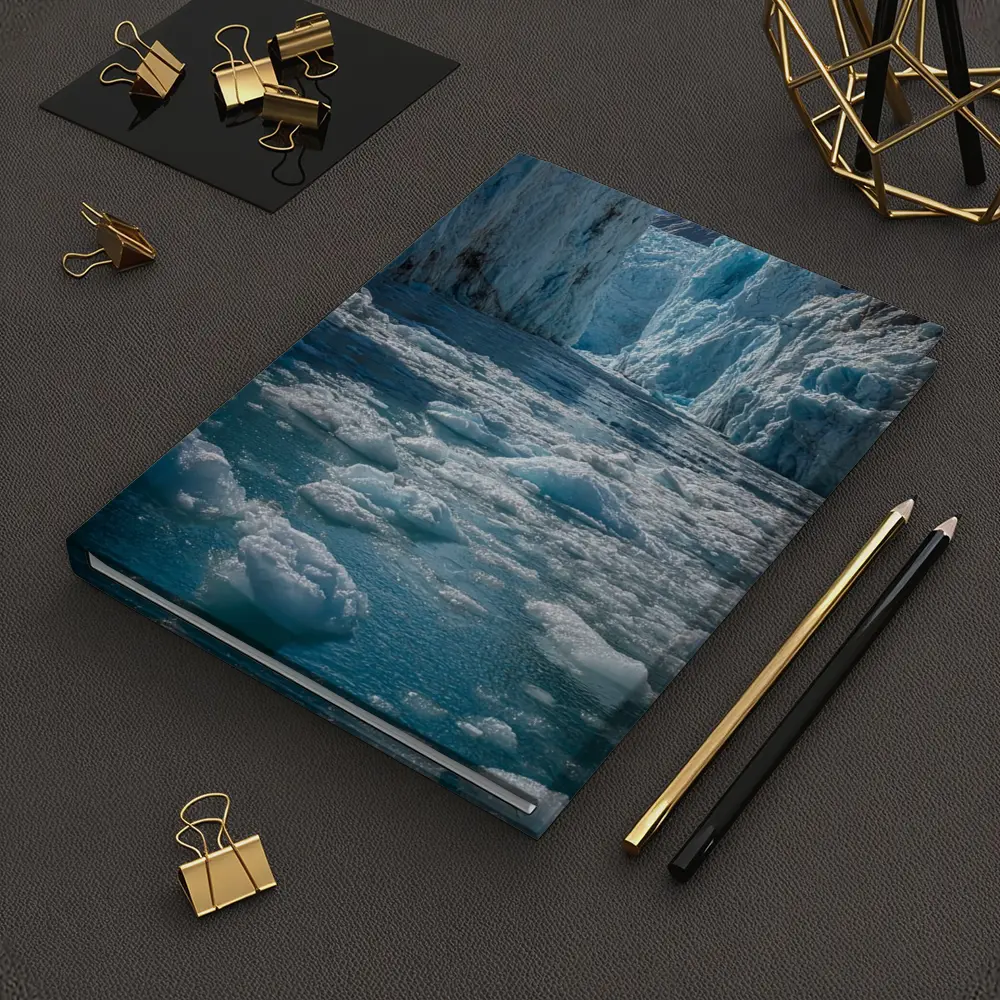 Glacier Calving Into Icy Blue Waters – Notebooks