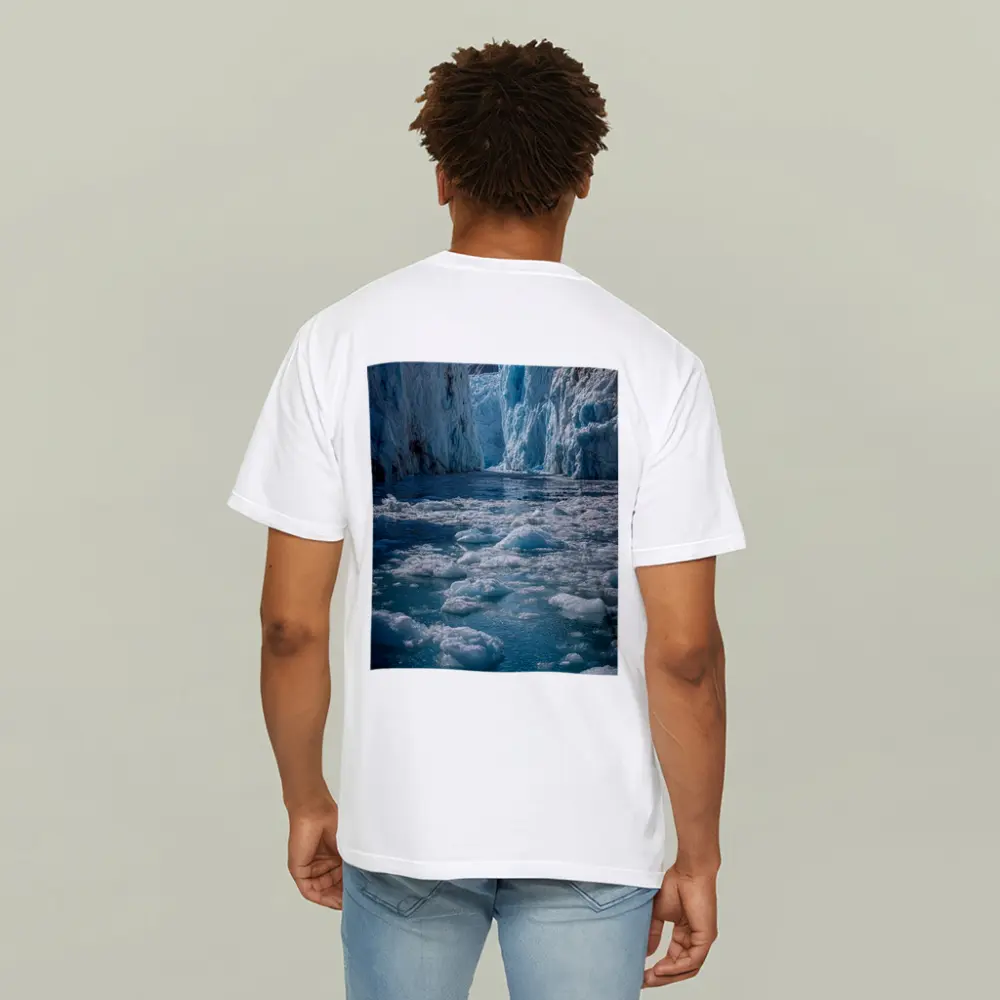 Glacier Calving Into Icy Blue Waters – T-Shirts