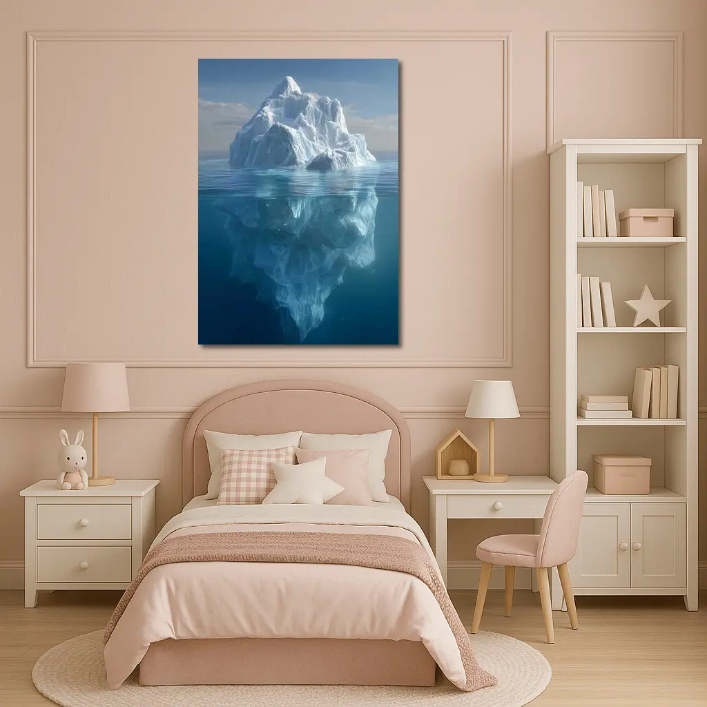 Iceberg Above And Below Ocean Surface – Wall Art