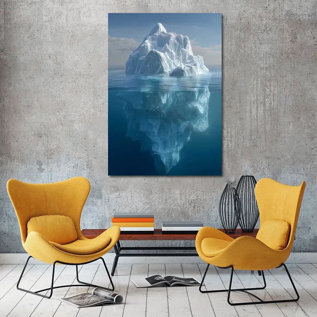 Iceberg Above And Below Ocean Surface – Wall Art