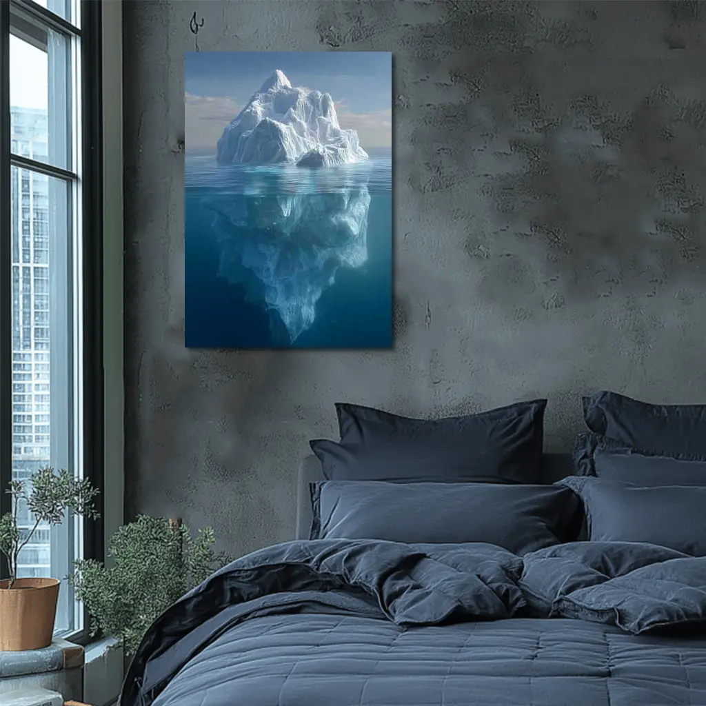 Iceberg Above And Below Ocean Surface – Wall Art