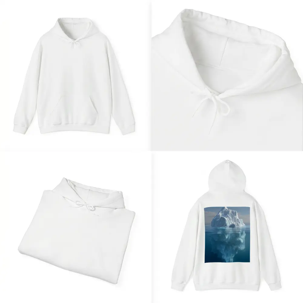 Iceberg Above And Below Ocean Surface – Hoodies