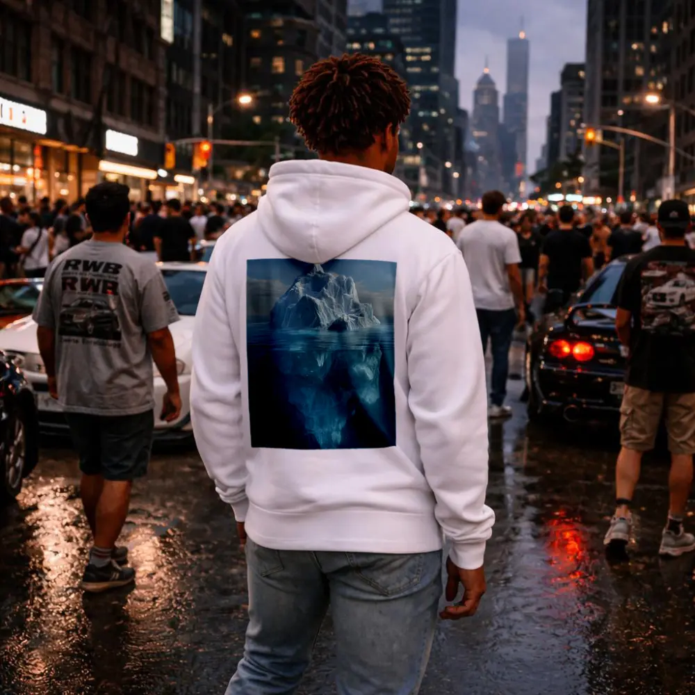 Iceberg Above And Below Ocean Surface – Hoodies