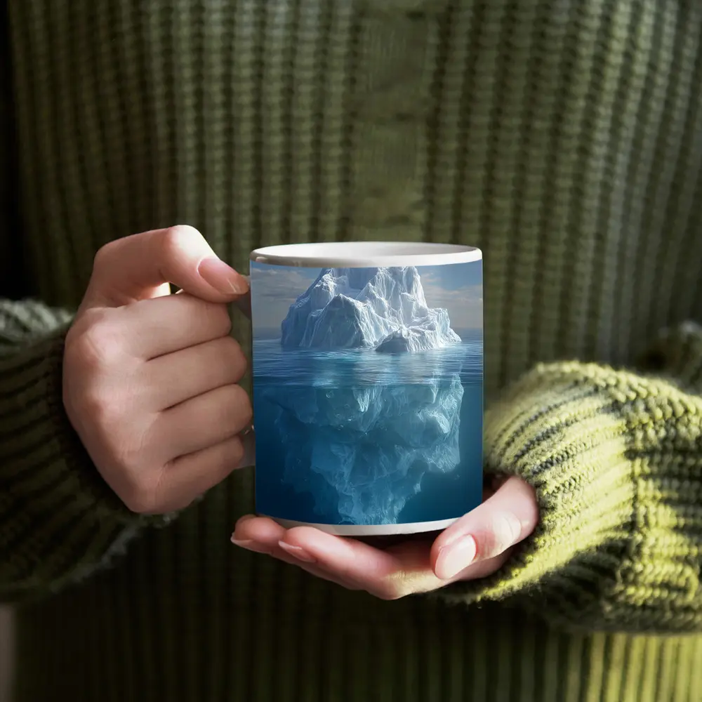 Iceberg Above And Below Ocean Surface – Mugs