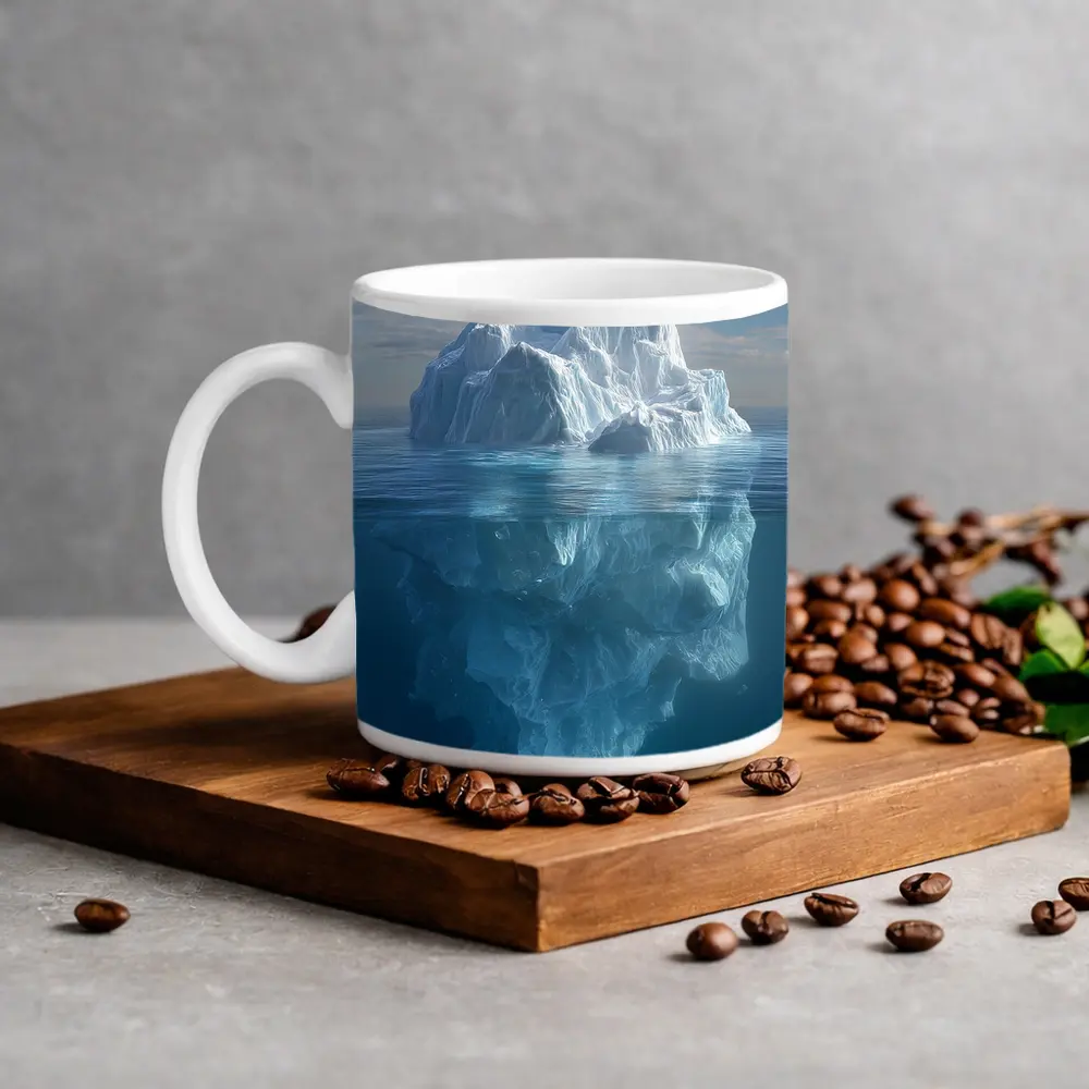 Iceberg Above And Below Ocean Surface – Mugs