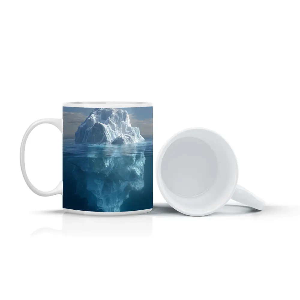 Iceberg Above And Below Ocean Surface – Mugs