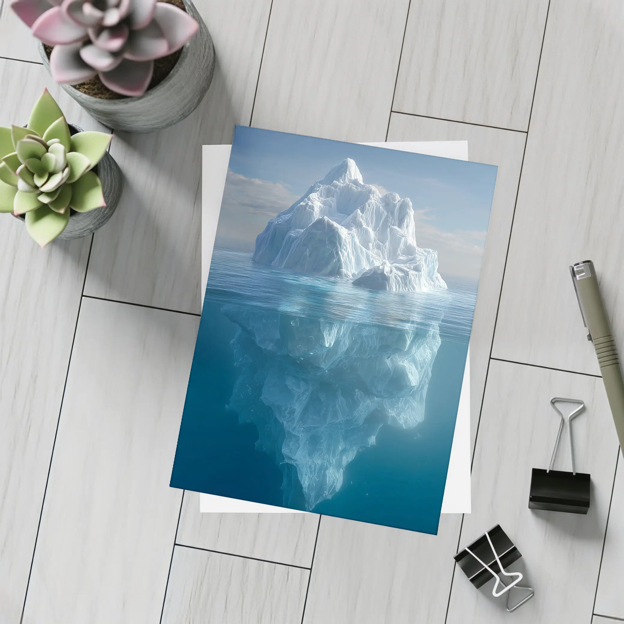 Iceberg Above And Below Ocean Surface – Postcards