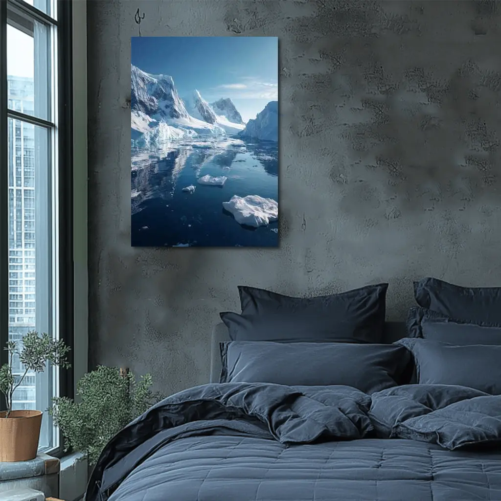 Arctic Ice Glaciers Blue Mountain Water – Wall Art