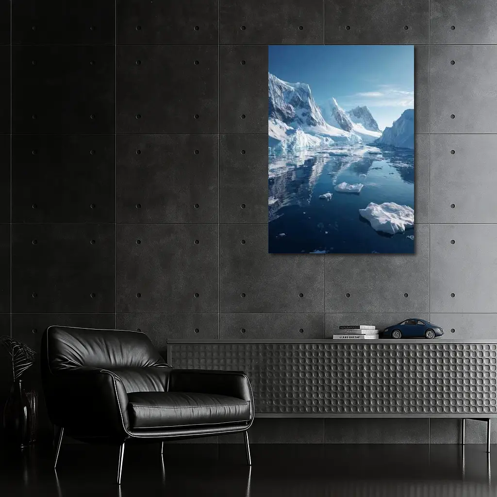 Arctic Ice Glaciers Blue Mountain Water – Wall Art