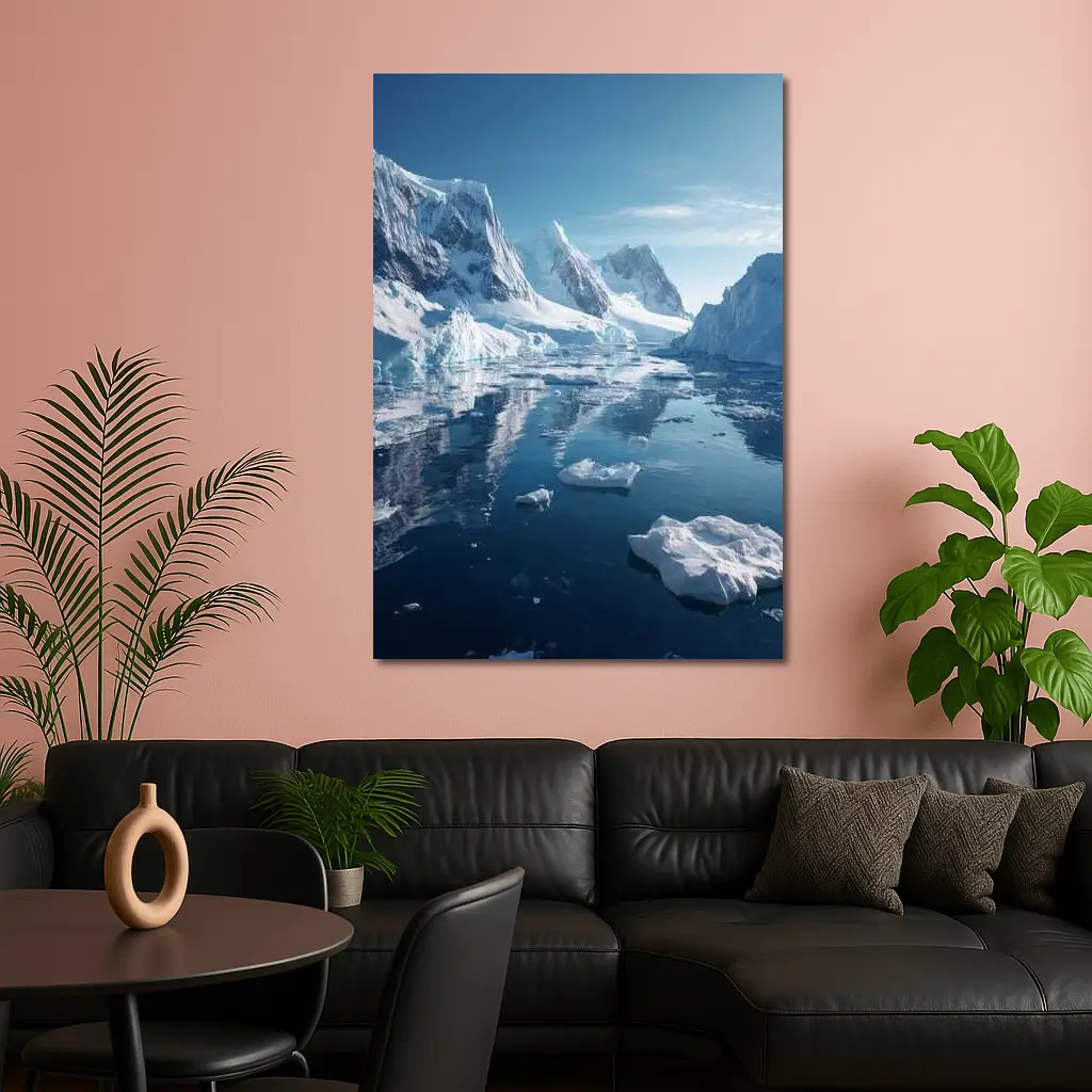 Arctic Ice Glaciers Blue Mountain Water – Wall Art