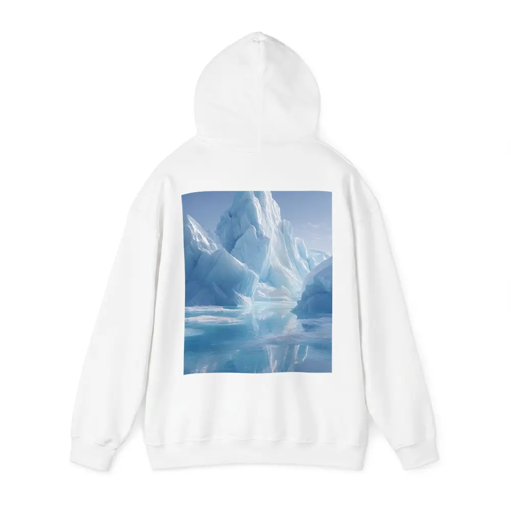Iceberg Reflection Arctic Blue Glacial Waters – Hoodies