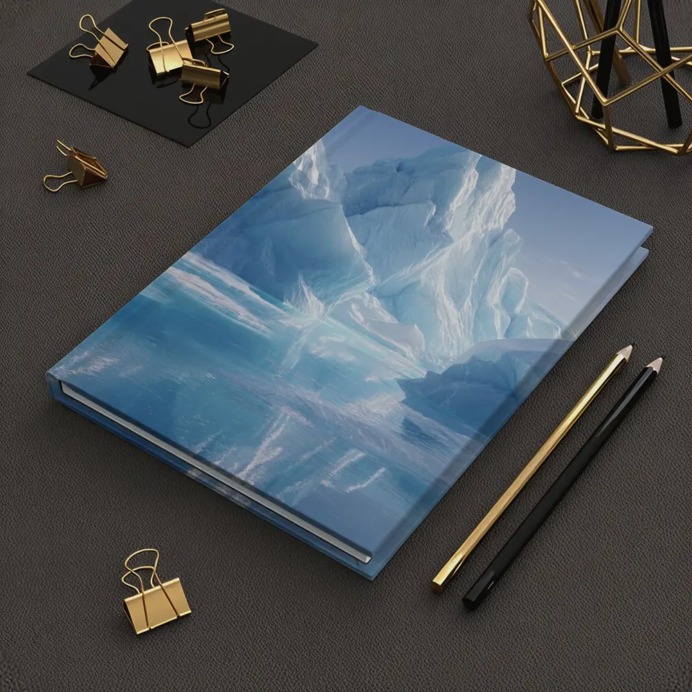 Iceberg Reflection Arctic Blue Glacial Waters – Notebooks