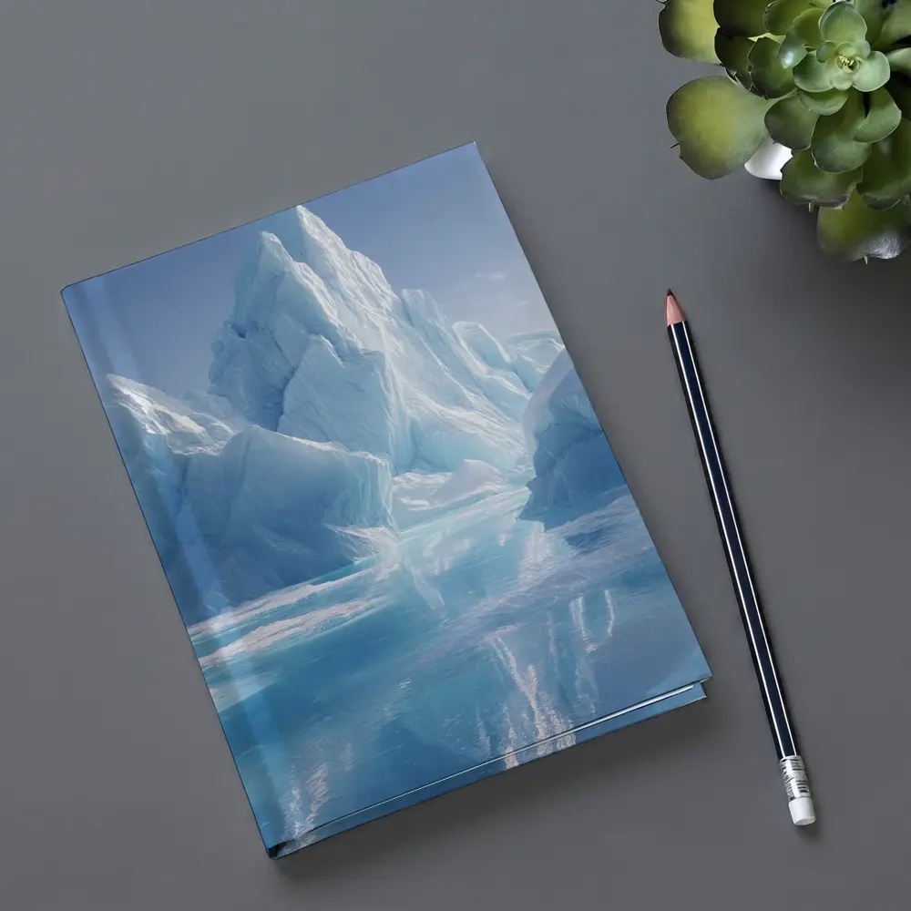 Iceberg Reflection Arctic Blue Glacial Waters – Notebooks