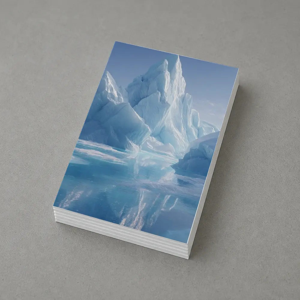 Iceberg Reflection Arctic Blue Glacial Waters – Postcards