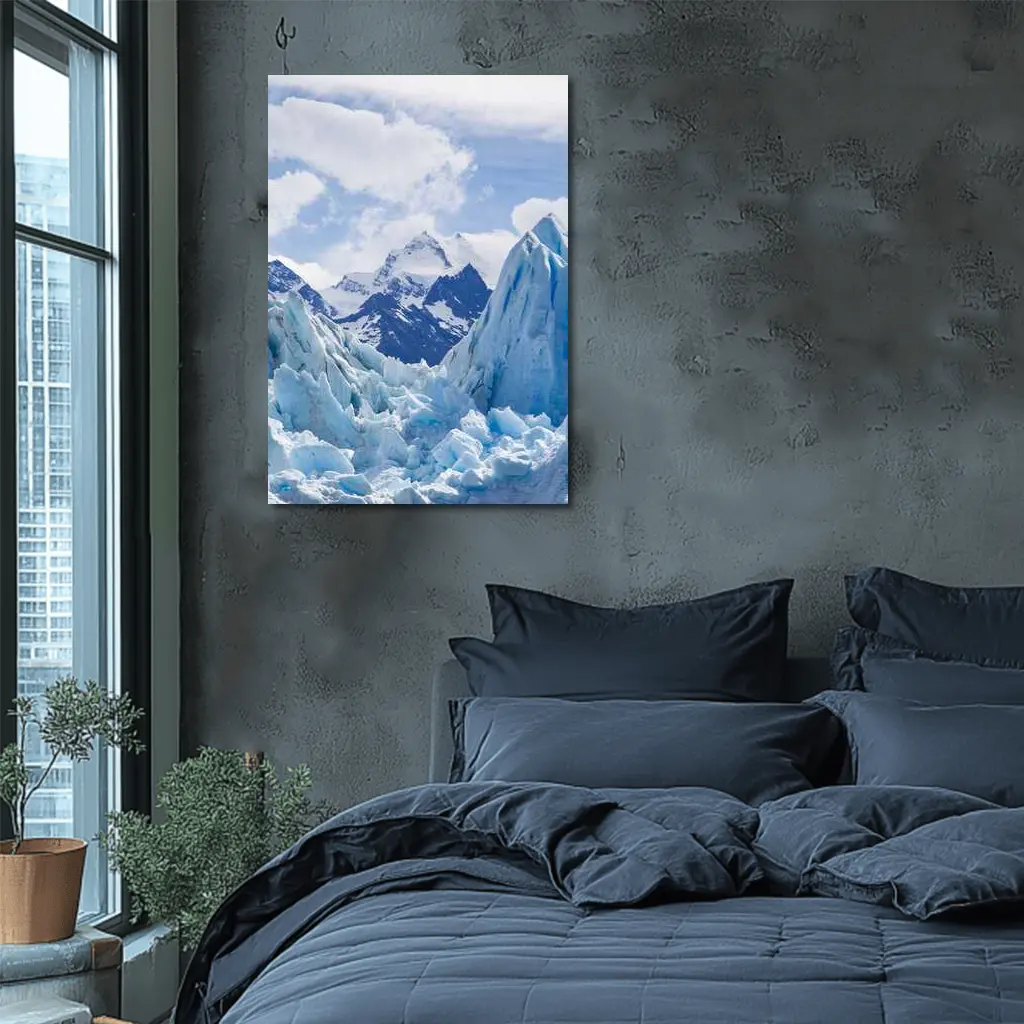 Blue Glacier Peaks Snow Mountains Sky – Wall Art