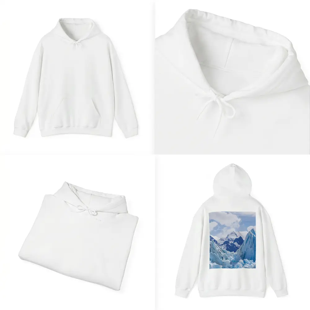 Blue Glacier Peaks Snow Mountains Sky – Hoodies