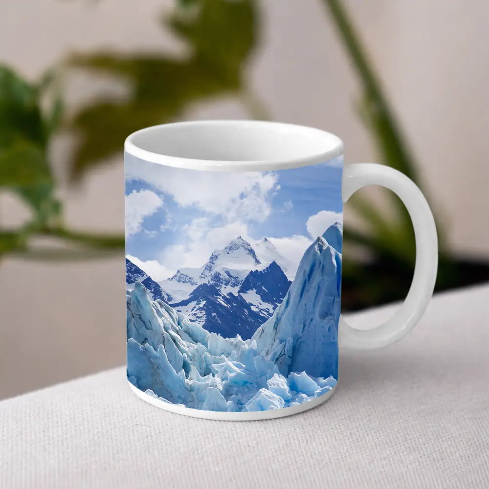 Blue Glacier Peaks Snow Mountains Sky – Mugs
