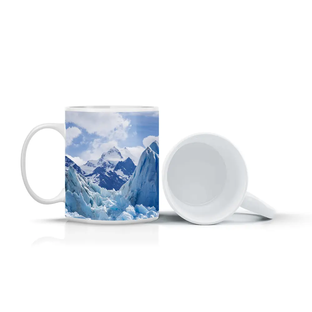 Blue Glacier Peaks Snow Mountains Sky – Mugs