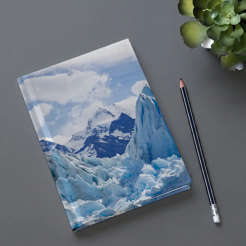 Blue Glacier Peaks Snow Mountains Sky – Notebooks