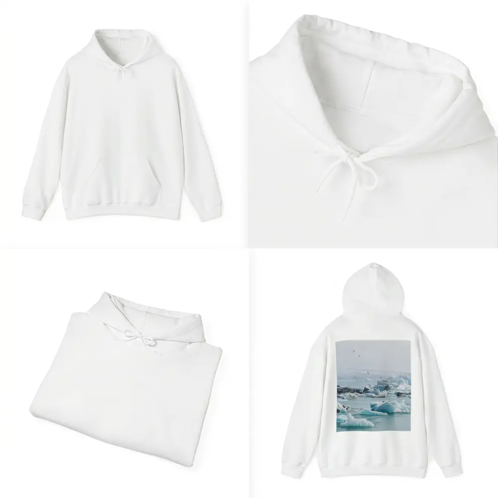 Icebergs Floating in Glacial Arctic Waters – Hoodies