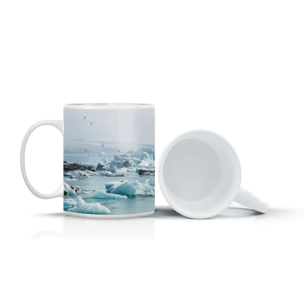Icebergs Floating in Glacial Arctic Waters – Mugs